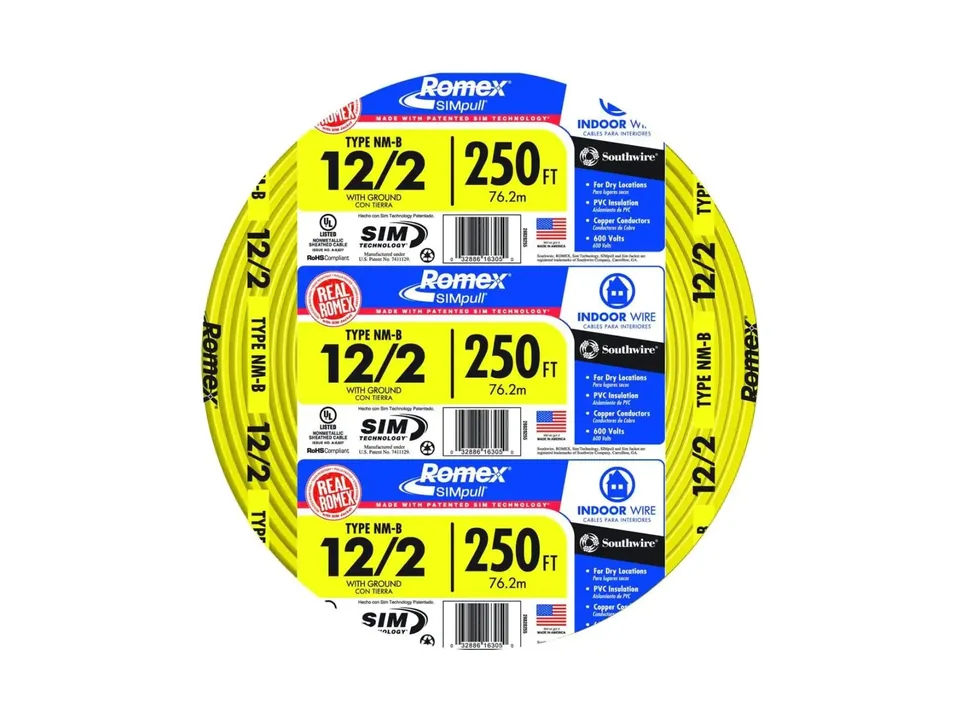 Coil of 12/2 nonmetallic Romex cable